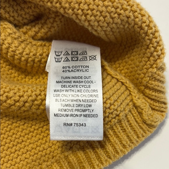 Adrienne Vittadini Bambini Mustard Knit Sweater - Picture 4 of 4